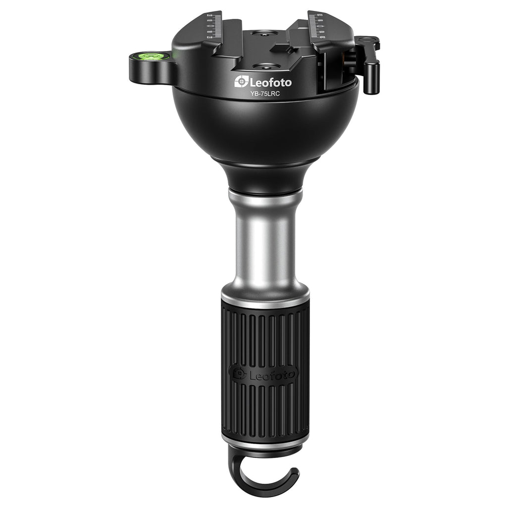 YB-75LRC & BA-75 Leofoto Package Leveling Head W/ Large Handle & BA-75 ...