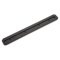 A 12-inch universal dovetail rail in black with the Area 419 logo, mounted on a rifle stock for gun accessory use by Area 419