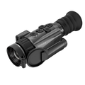 Black thermal scope with red reticle and laser range finder, mounted on a rifle, by RIX