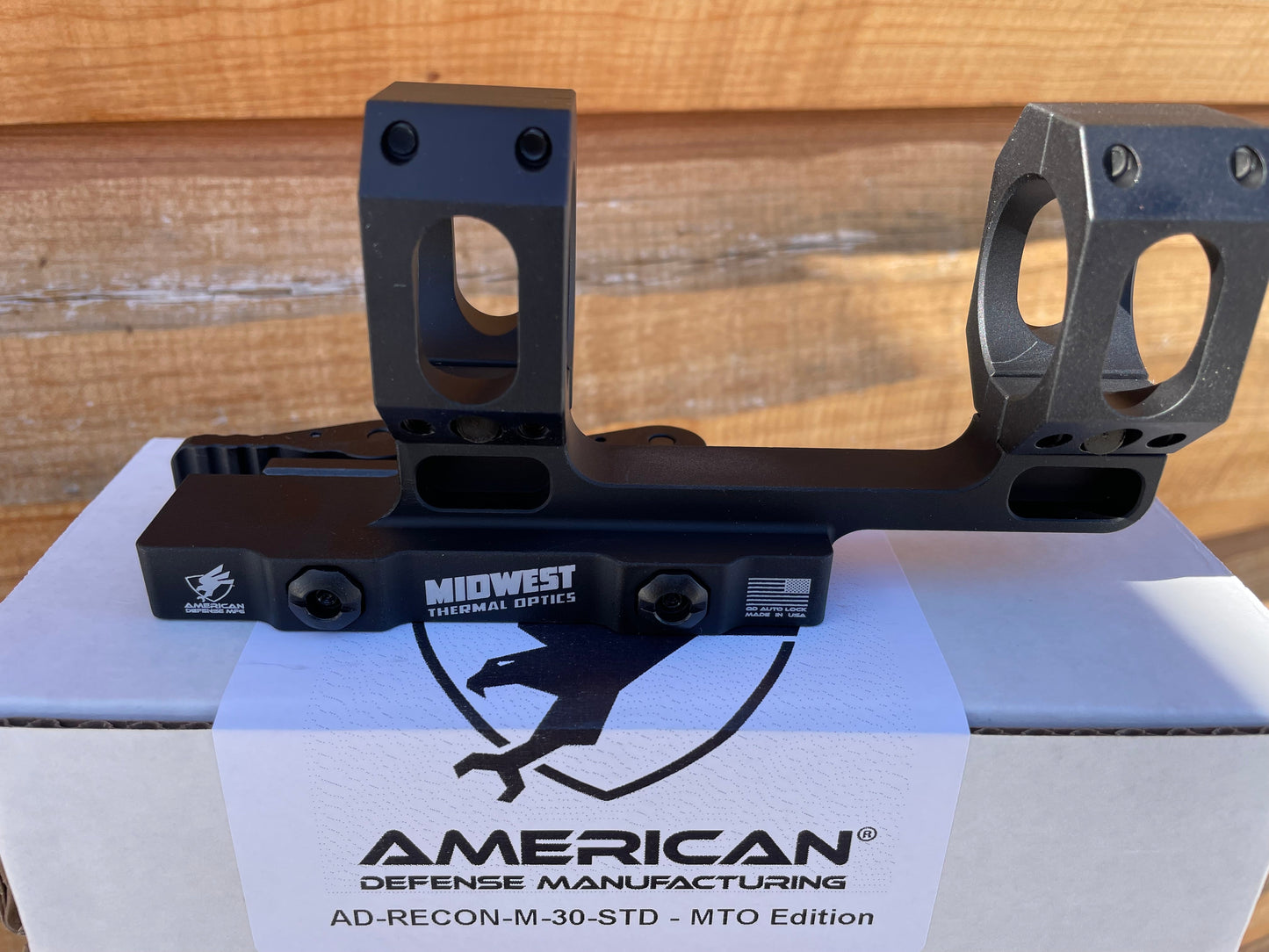 🔥MTO Edition 🔥 American Defense AD-RECON 30 STD Optic Mount, Black 30mm AGM Engraved