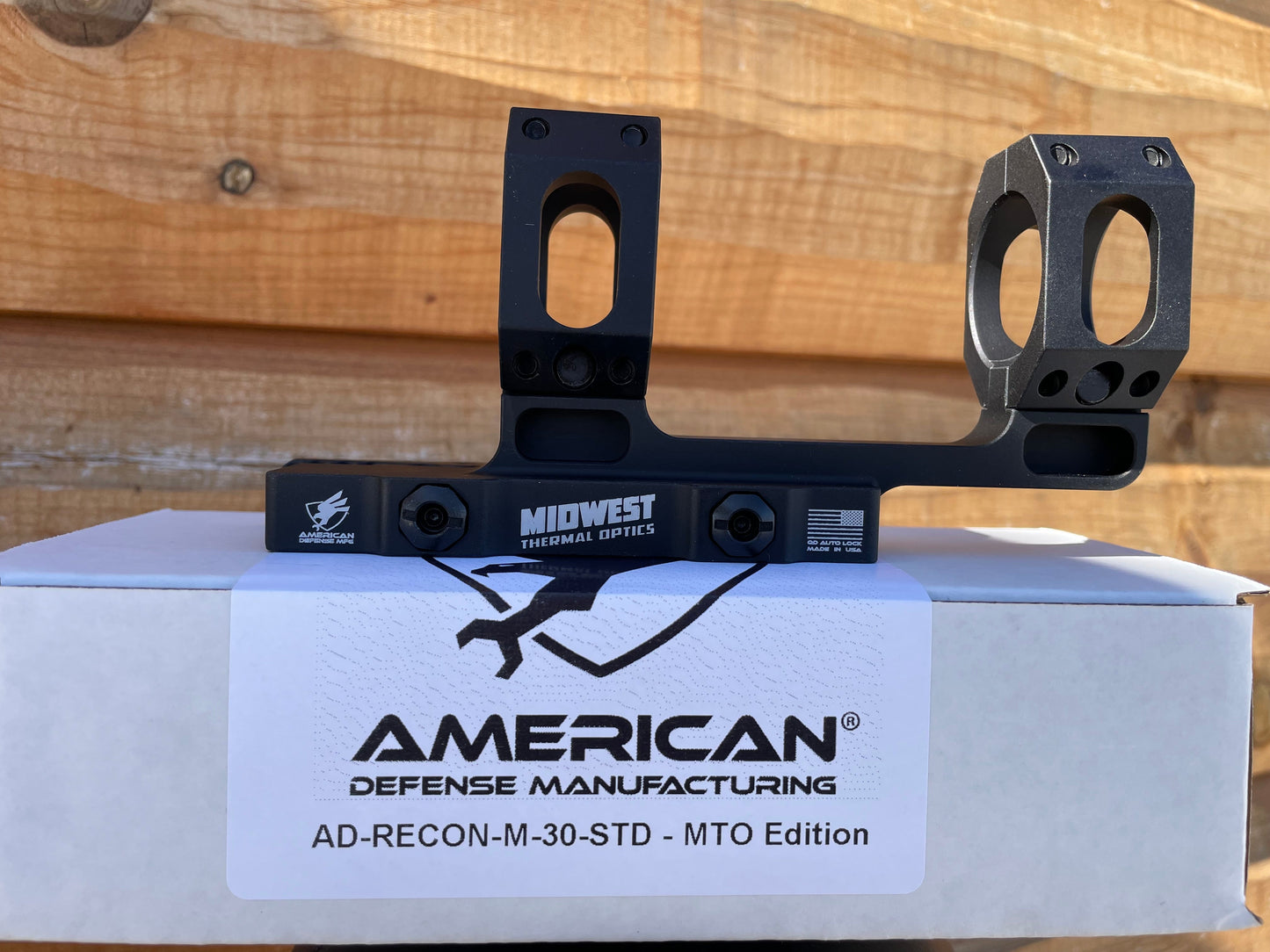 🔥MTO Edition 🔥 American Defense AD-RECON 30 STD Optic Mount, Black 30mm AGM Engraved