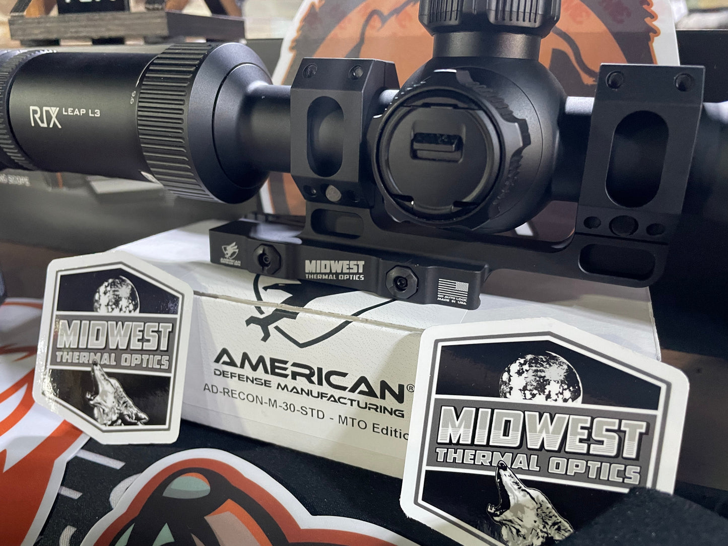 🔥MTO Edition 🔥 For RiX L3&L6 American Defense AD-RECON 30 Medium Optic Mount, Black 30mm AGM Engraved