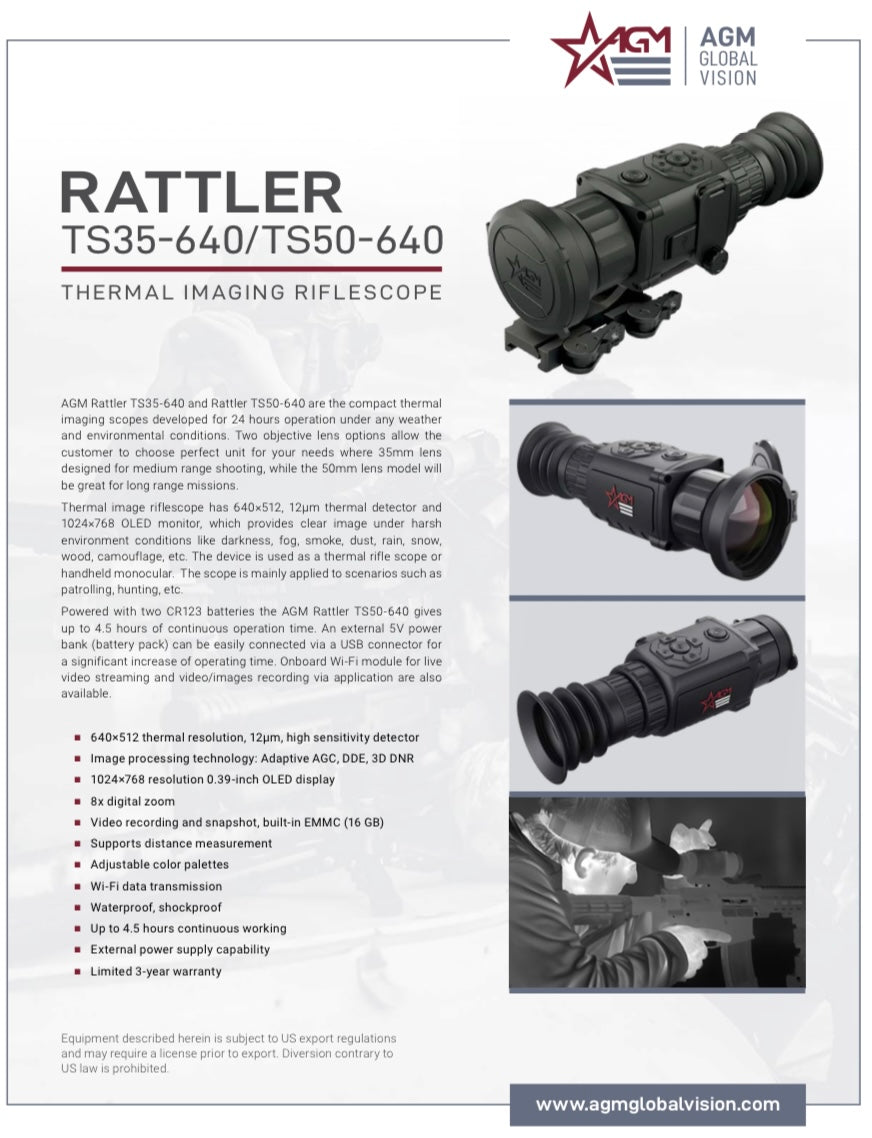 Sale! AGM Rattler TS35-640 Thermal Scope